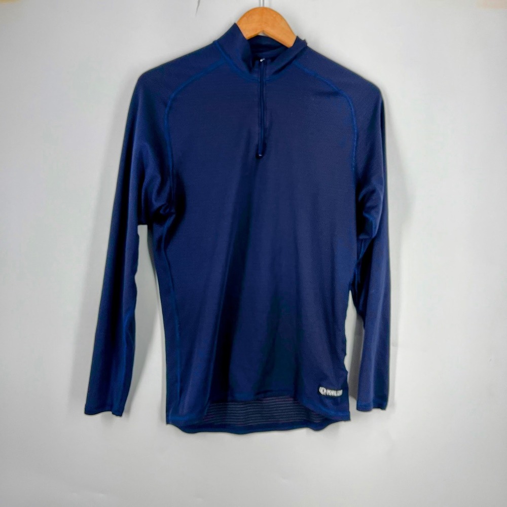 Pearl Izumi Womens Navy Blue X-Static Quarter Zip Long Sleeve Cycling Jersey